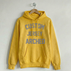 Custom Vintage Hoodie Sweatshirt Jersey Arched Lemon