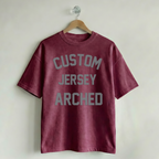 Custom Vintage Graphic Tee Jersey Arched Maroon
