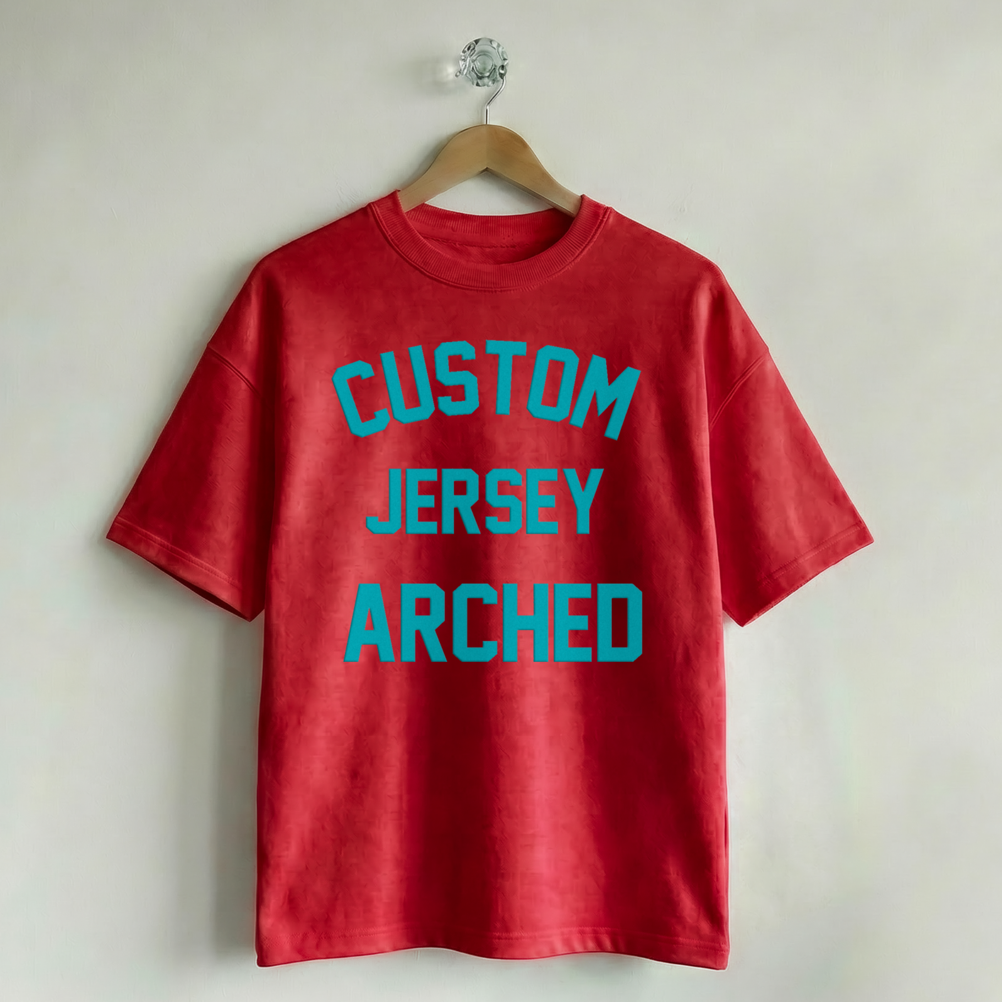 Custom Vintage Graphic Tee Jersey Arched Nantucket Red