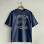 Custom Vintage Graphic Tee Jersey Arched Navy