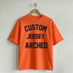 Custom Vintage Graphic Tee Jersey Arched Orange