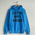 Custom Vintage Hoodie Sweatshirt Jersey Arched Royal