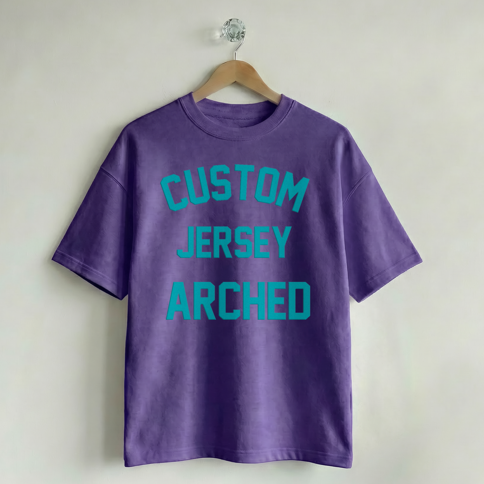 Custom Vintage Graphic Tee Jersey Arched Purple