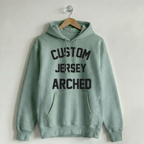Custom Vintage Hoodie Sweatshirt Jersey Arched Unconventional Green