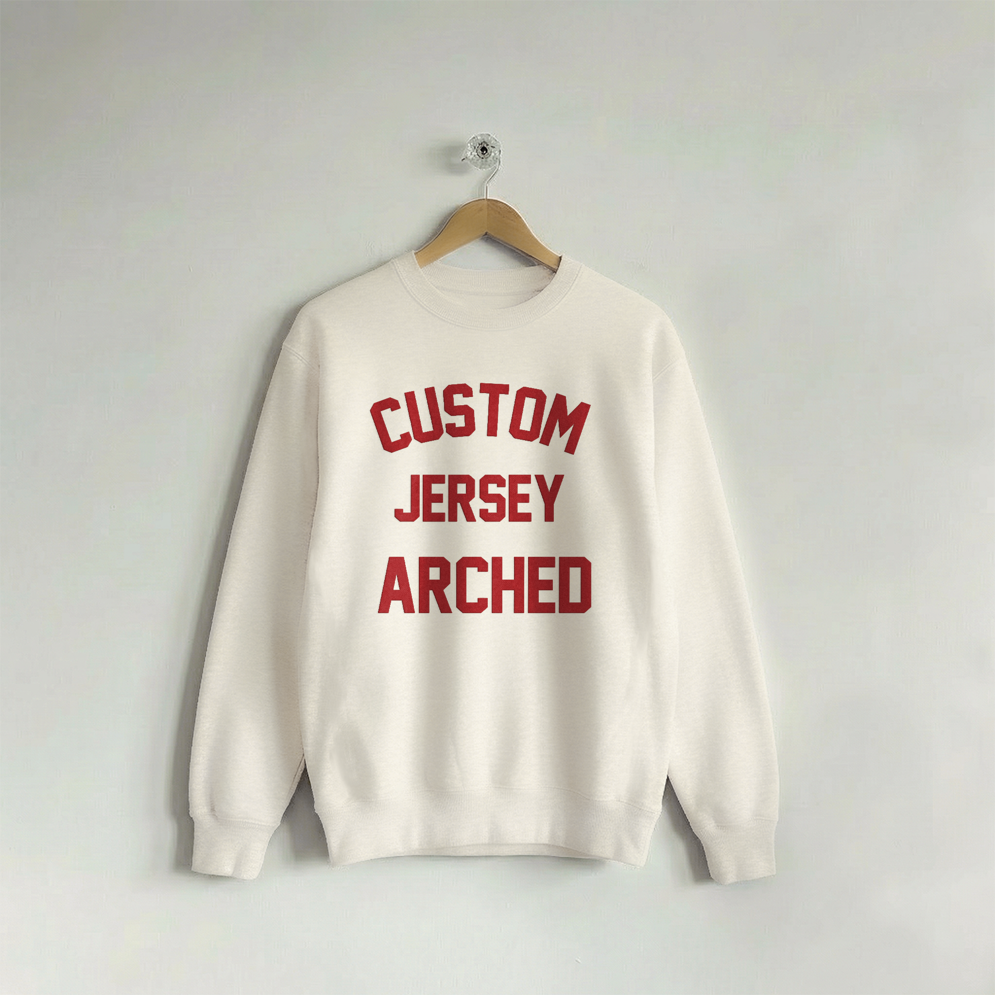 Custom Crew Jersey Arched White