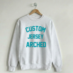 Custom Vintage Crewneck Sweatshirt Jersey Arched White