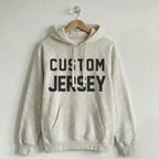 Custom Vintage Hoodie Sweatshirt Jersey Creamy Ash