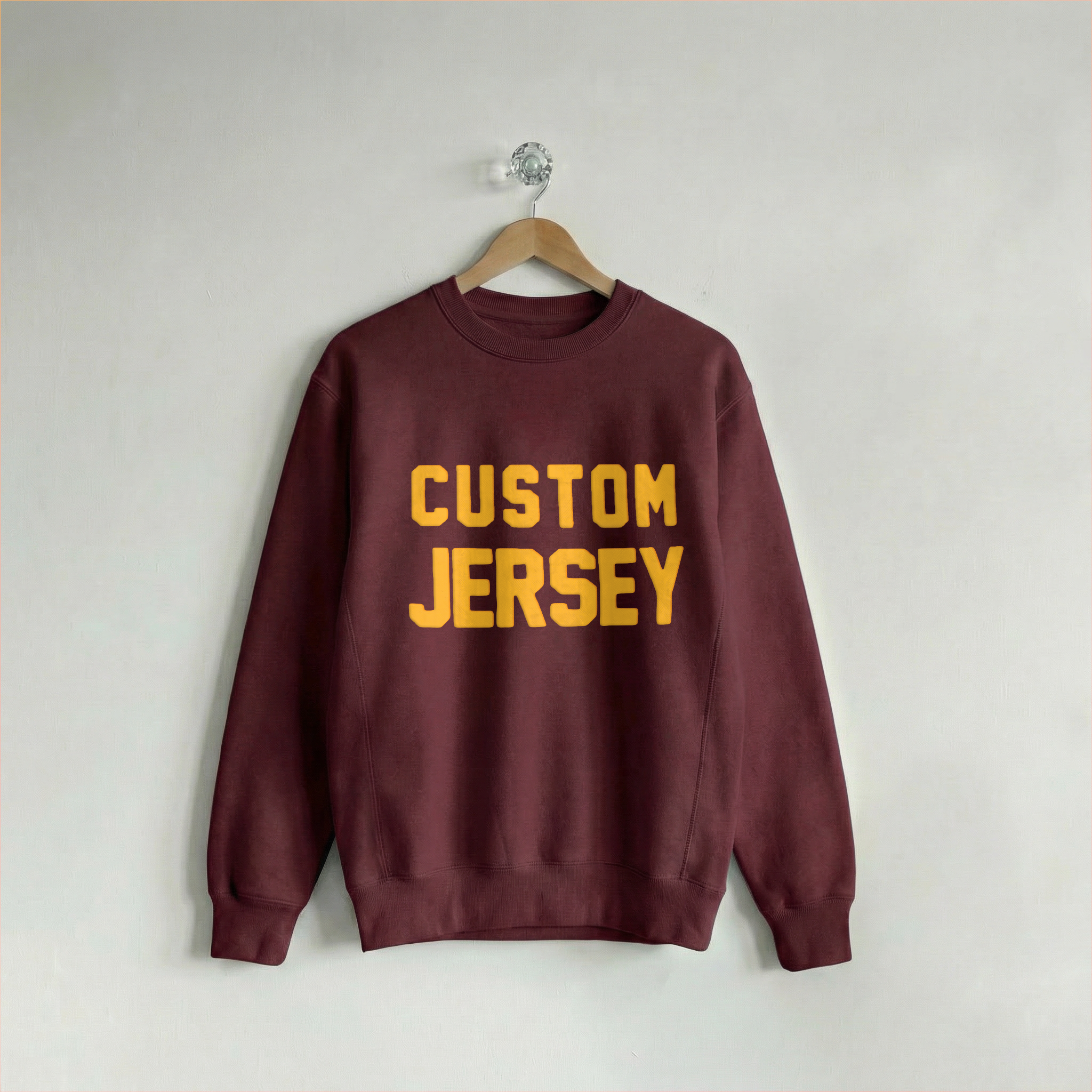 Custom Crew Jersey Maroon