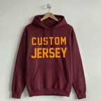 Custom Vintage Hoodie Sweatshirt Jersey Maroon