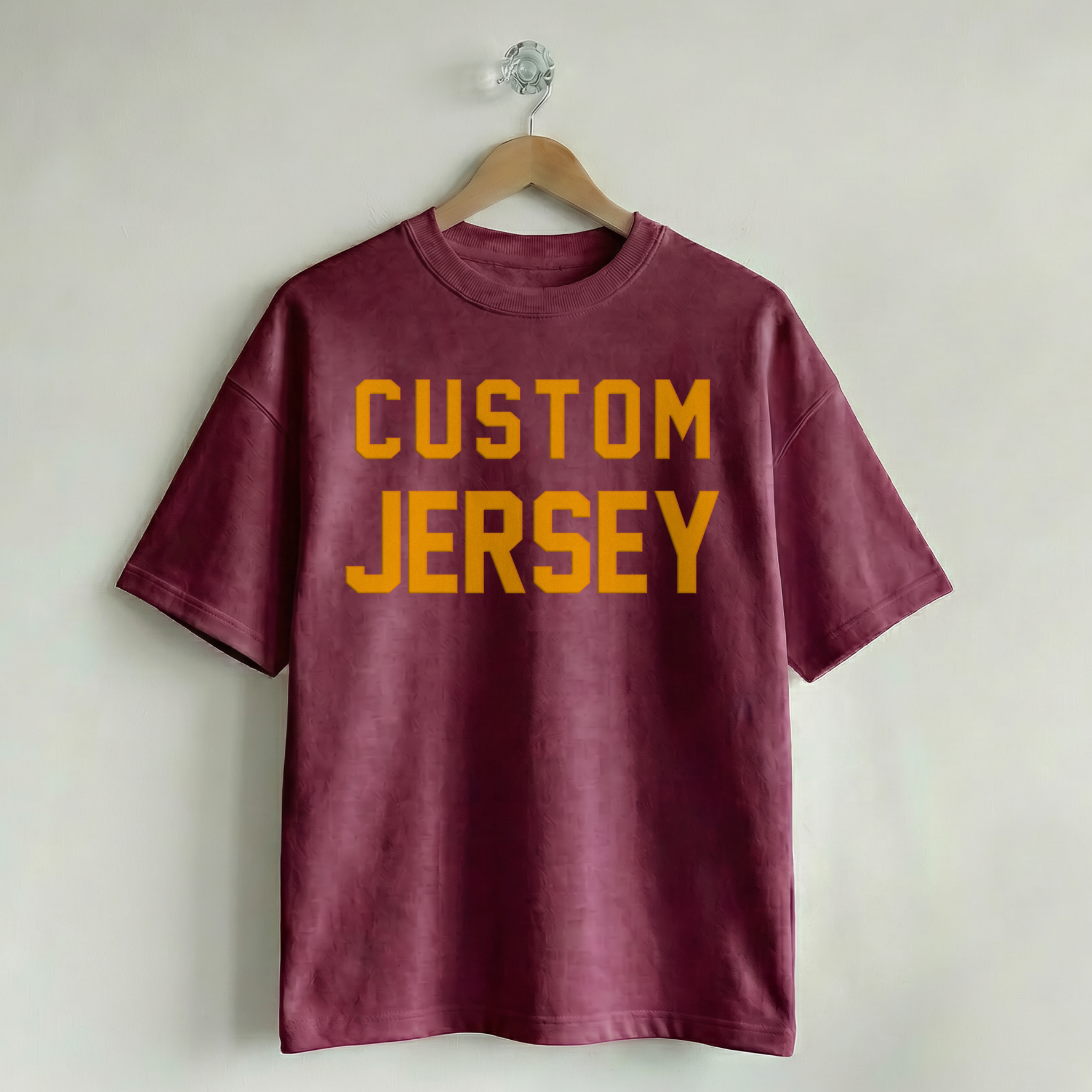 Custom Vintage Graphic Tee Jersey Maroon