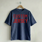 Custom Vintage Graphic Tee Jersey Navy