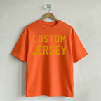 Custom Vintage Graphic Tee Jersey Orange