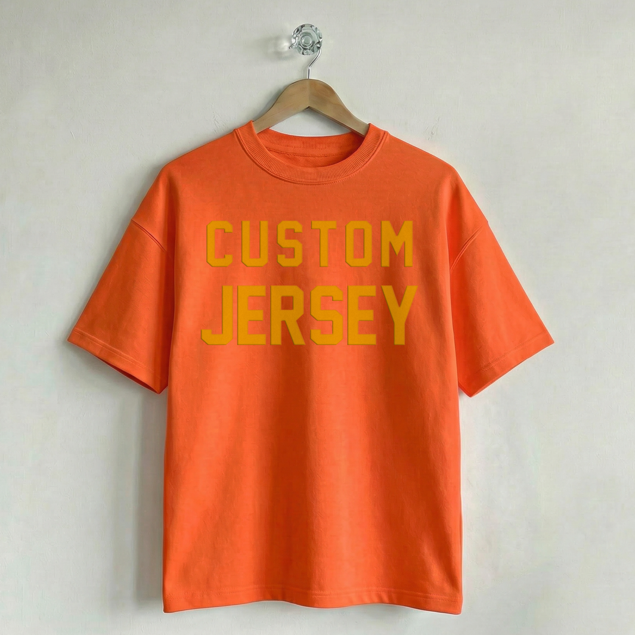 Custom Vintage Graphic Tee Jersey Orange