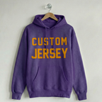 Custom Vintage Hoodie Sweatshirt Jersey Purple