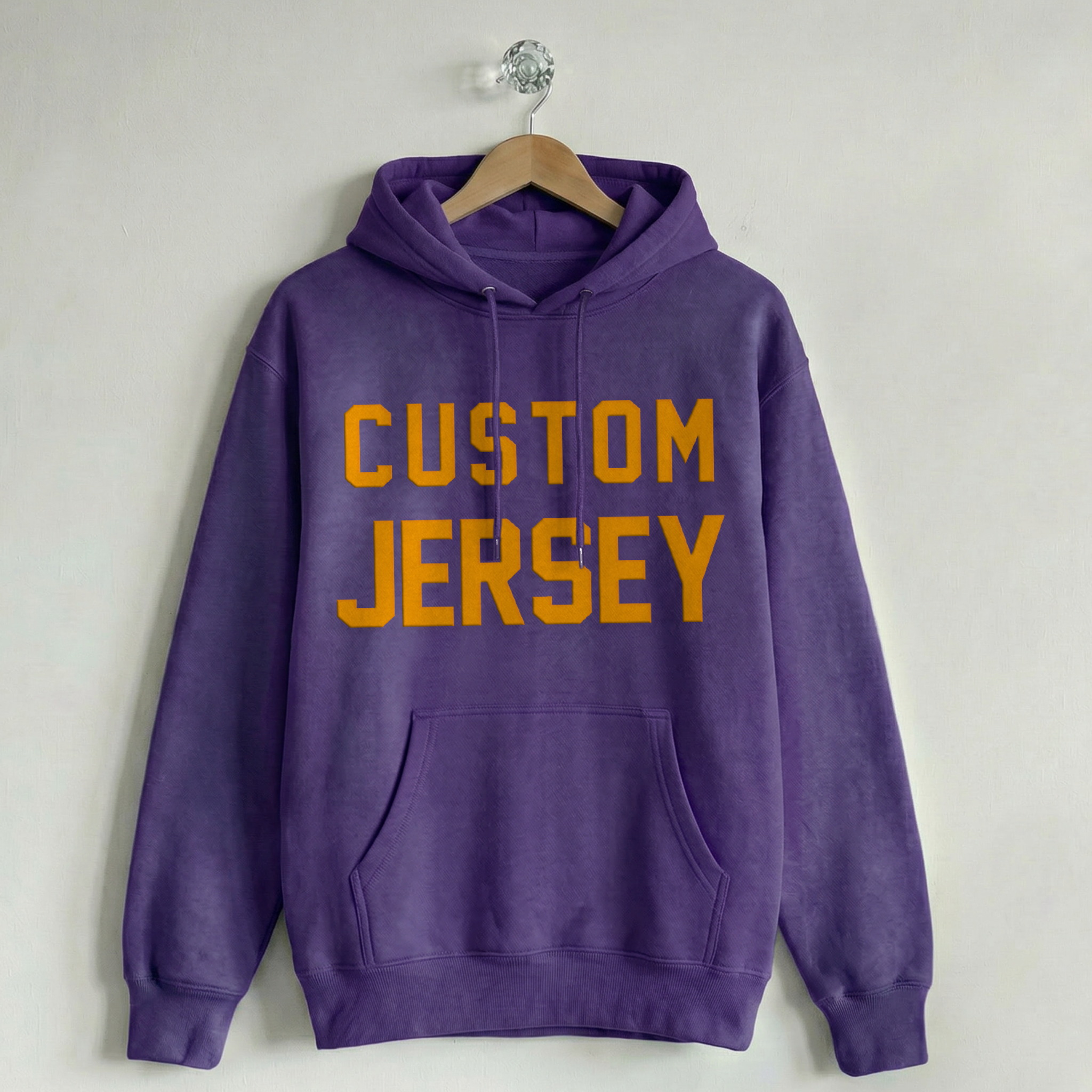 Custom Vintage Hoodie Sweatshirt Jersey Purple