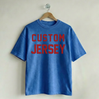 Custom Vintage Graphic Tee Jersey Royal