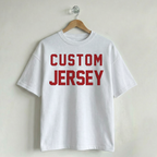 Custom Vintage Graphic Tee Jersey White
