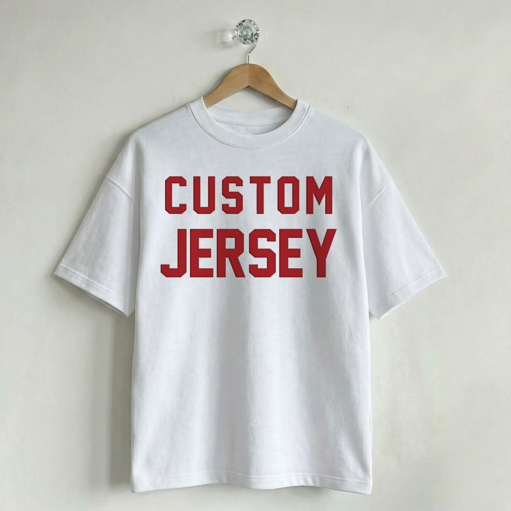 Custom Vintage Graphic Tee Jersey White