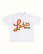 The Ladies In Orange Varsity Crewneck Sweatshirt Tee Ladies Varsity Tee