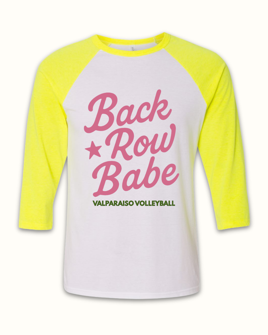 Valparaiso Back Row Babe Lemon Raglan