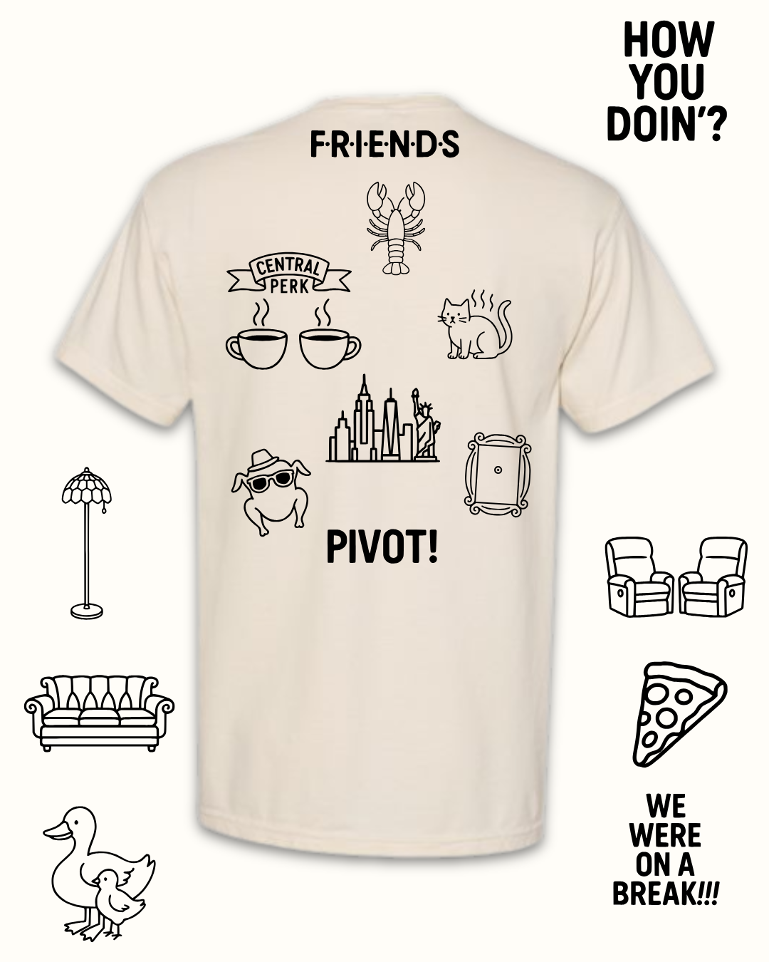 Friends Custom Charm Tee