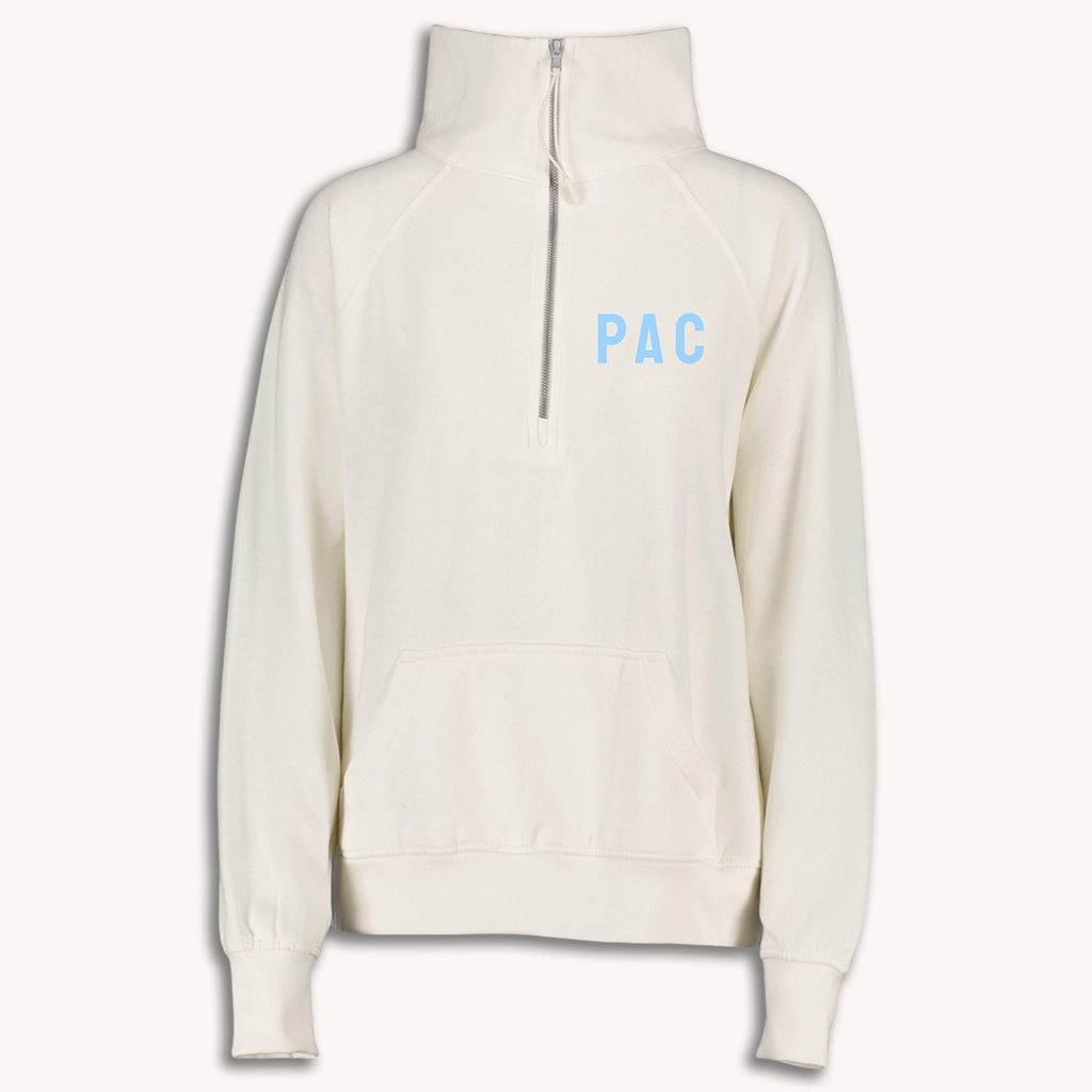 PAC Quarter Zip Series Classic Neutral Quarter Zip Flock Lettering