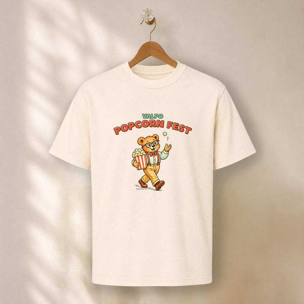 Beatrix & Barnaby Popcorn Fest Tee Barnaby Vintage Natural
