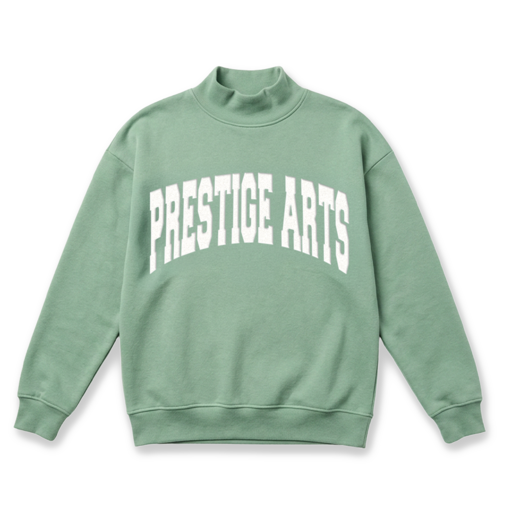 Prestige Arts Crew Adult Prestige Arts Oil Green Mock Neck