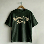 Custom Vintage Graphic Tee Rally Athletic Forest