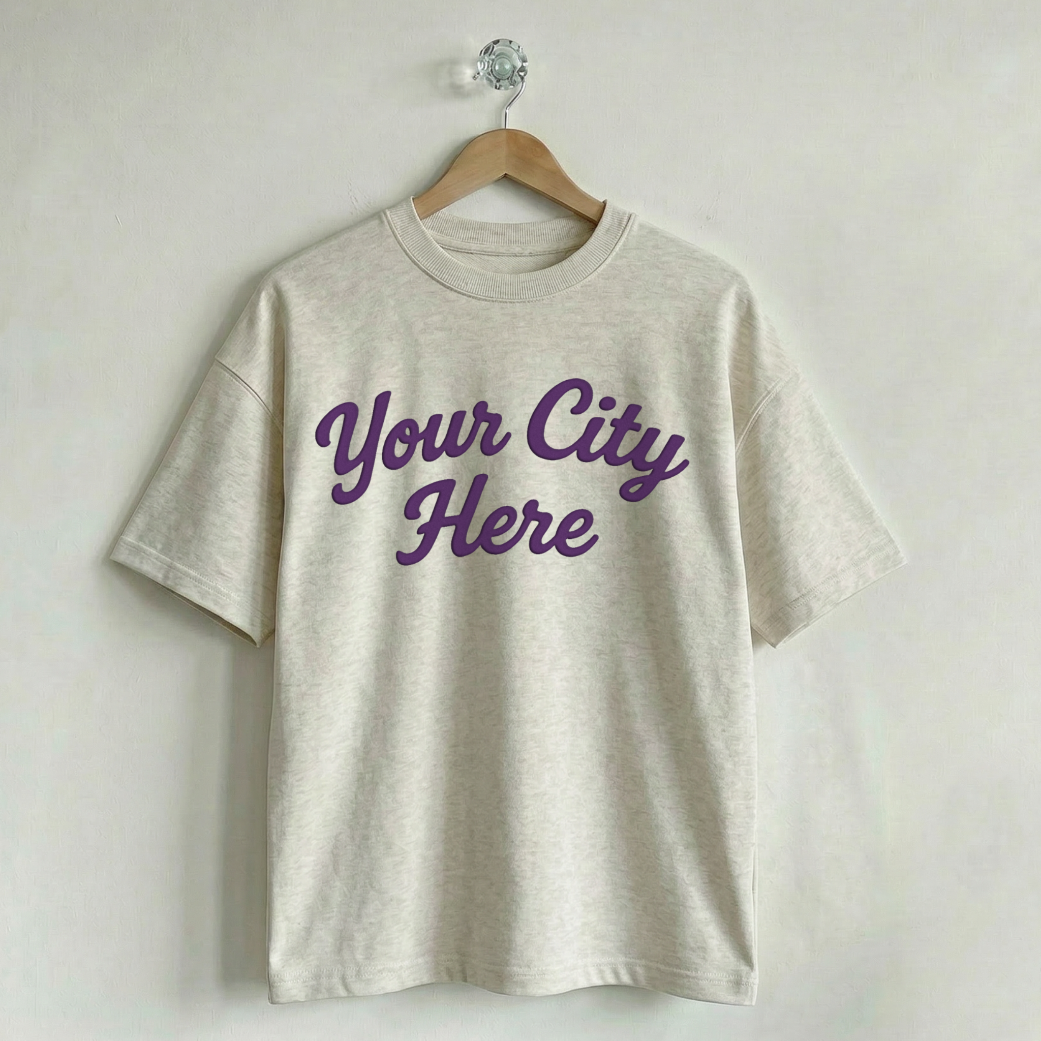 Custom Vintage Graphic Tee Rally Creamy Ash