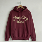 Custom Vintage Hoodie Sweatshirt Rally Maroon