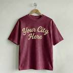 Custom Vintage Graphic Tee Rally Maroon