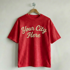 Custom Vintage Graphic Tee Rally Nantucket Red