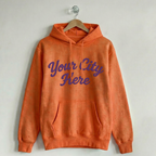 Custom Vintage Hoodie Sweatshirt Rally Orange