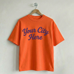 Custom Vintage Graphic Tee Rally Orange