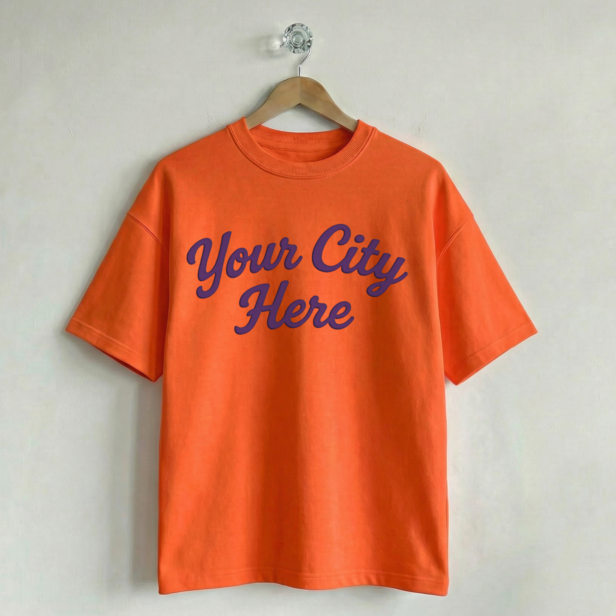 Custom Vintage Graphic Tee Rally Orange