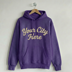 Custom Vintage Hoodie Sweatshirt Rally Purple
