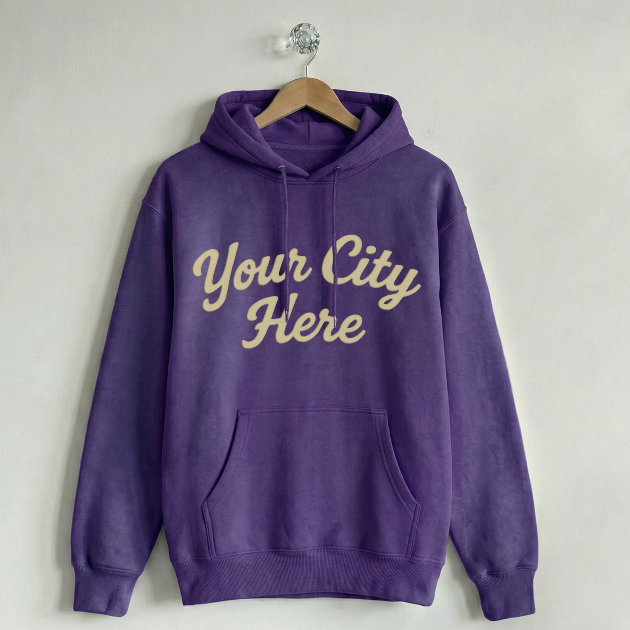 Custom Vintage Hoodie Sweatshirt Rally Purple