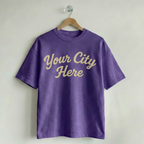 Custom Vintage Graphic Tee Rally Purple