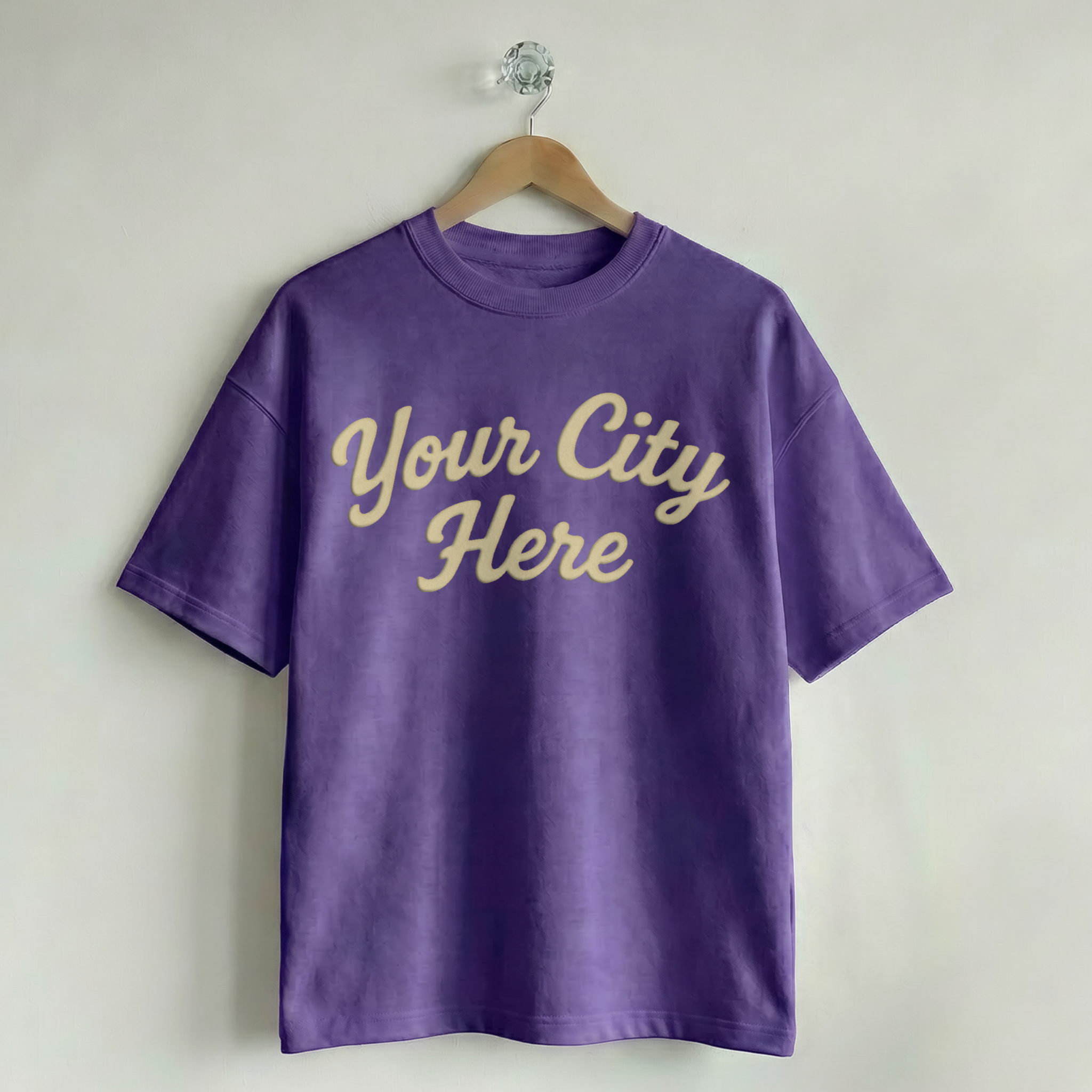 Custom Vintage Graphic Tee Rally Purple