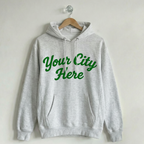 Custom Vintage Hoodie Sweatshirt Rally Varsity Gray