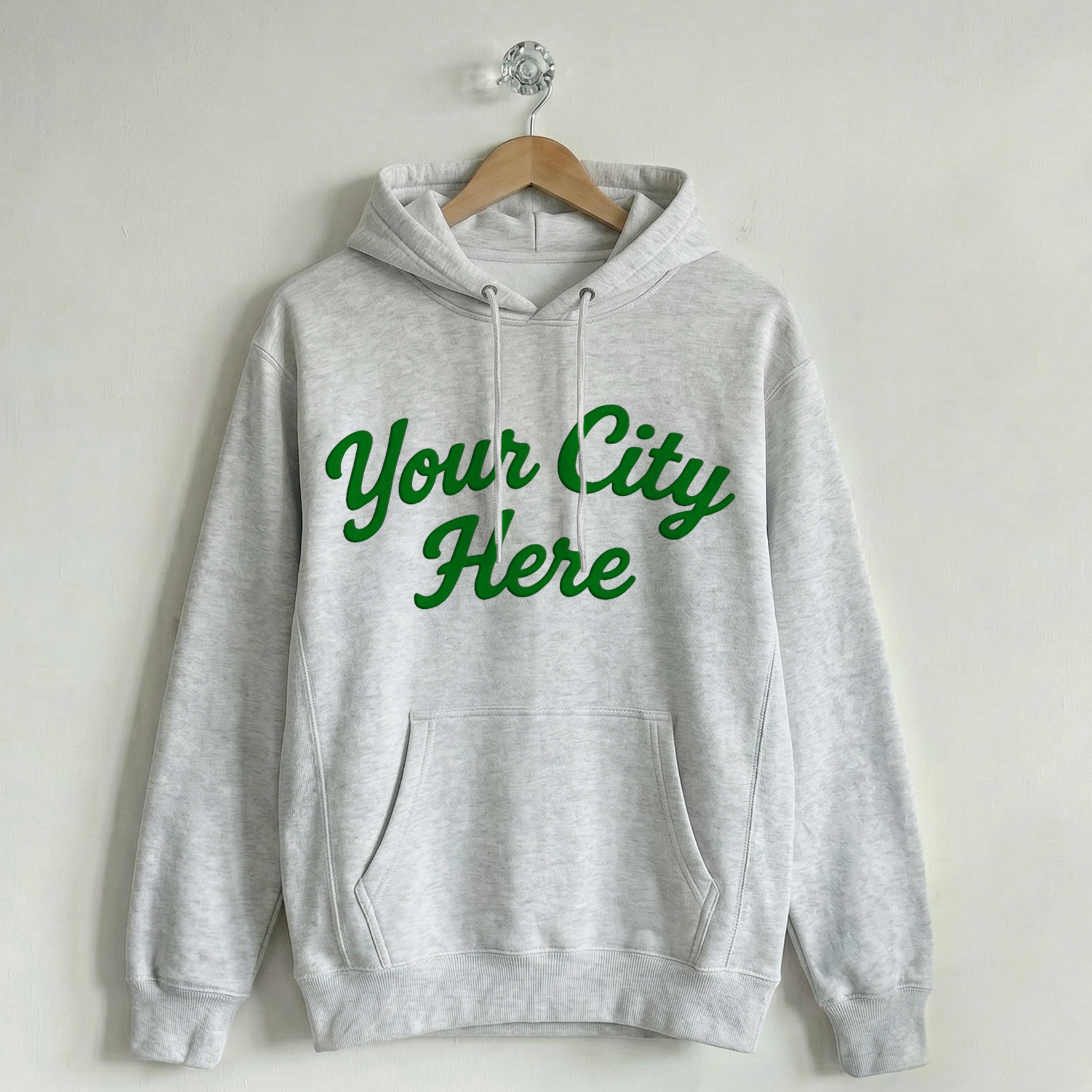 Custom Vintage Hoodie Sweatshirt Rally Varsity Gray