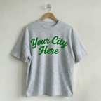 Custom Vintage Graphic Tee Rally Varsity Gray