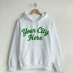 Custom Vintage Hoodie Sweatshirt Rally White
