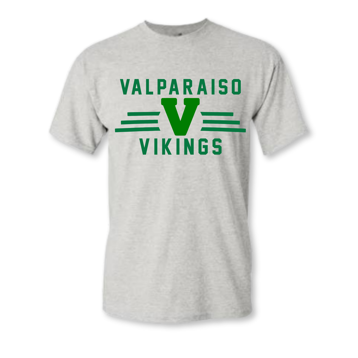 Valpo Vikings Stadium Line Gray Tee