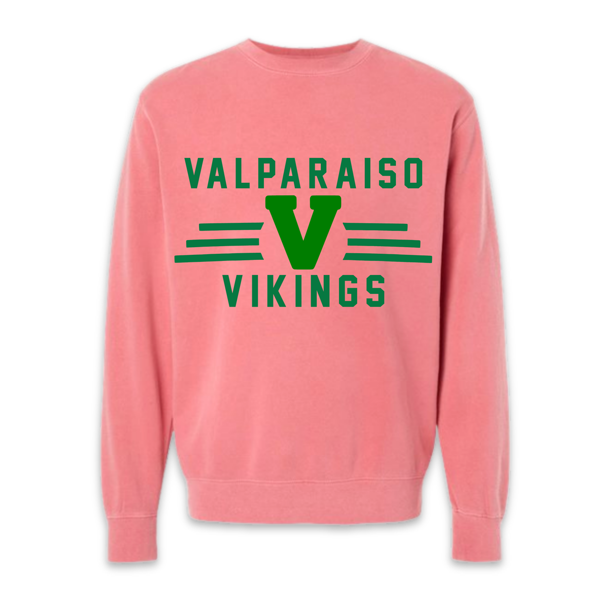 Valpo Vikings Stadium Line Pink Crew Adult