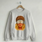 Ski Babes of Pines Peak Vintage Crewneck Sweatshirt Creamy Ash The Pines Babe Crew