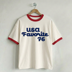 USA Favorite Vintage V-Neck Sweatshirt USA Favorite Ringer Tee