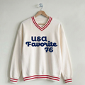USA Favorite Vintage V-Neck Sweatshirt USA Favorite Crew