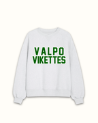 Valparaiso Vikettes Jersey Crewneck Sweatshirt Hoodie Tee Vikettes Jersey Crew White
